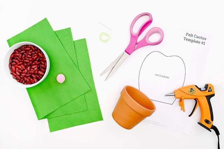 Felt Cactus Pattern | Free DIY Felt Cactus Template