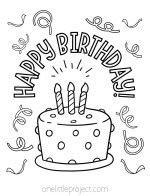 Happy Birthday Coloring Pages | Free, Printable Birthday Coloring Sheets