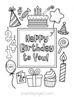 Happy Birthday Coloring Pages | Free, Printable Birthday Coloring Sheets