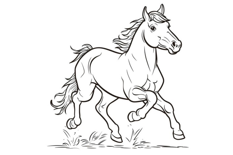 Free, printable horse coloring pages