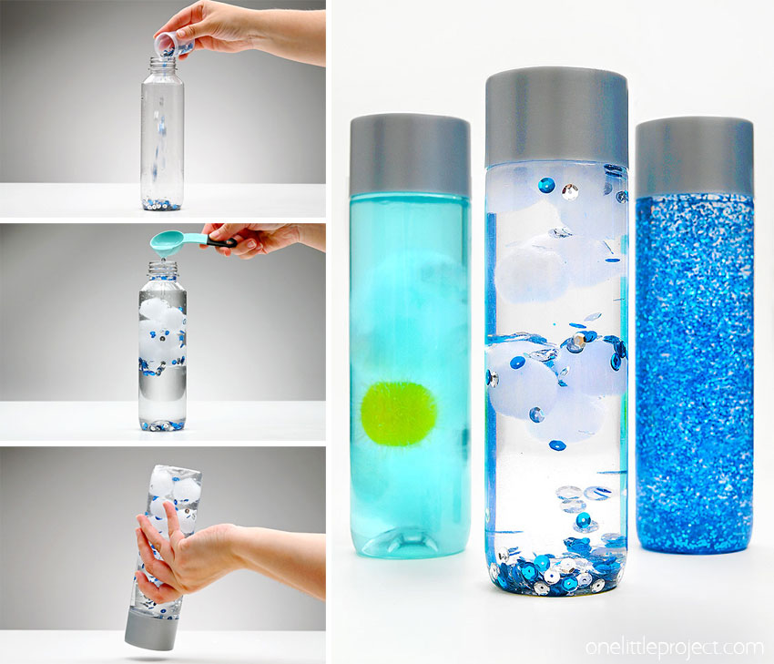 DIY weather sensory bottles
