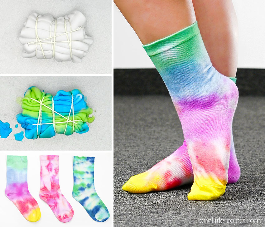 DIY tie dye socks