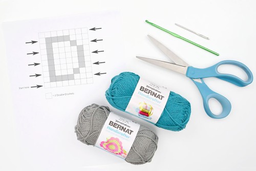 Monogram Crochet Coasters Supplies