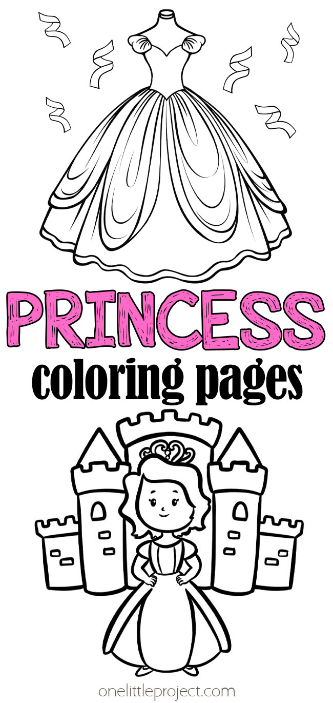 Free, printable princess coloring pages