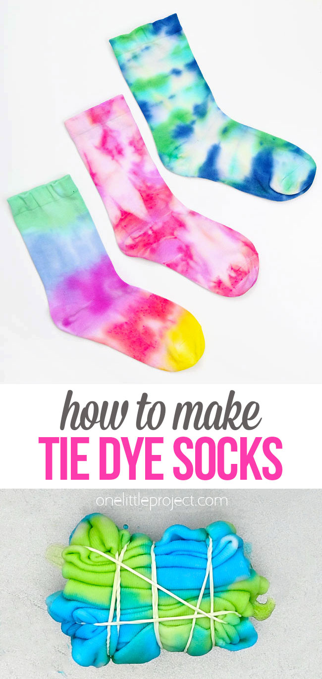Tie dye socks fun summer activity