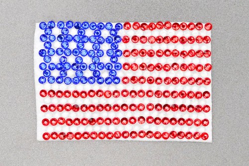 American Flag Rhinestone Patches