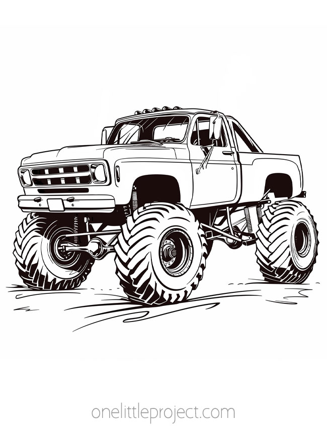 Car Coloring Page - Monster truck