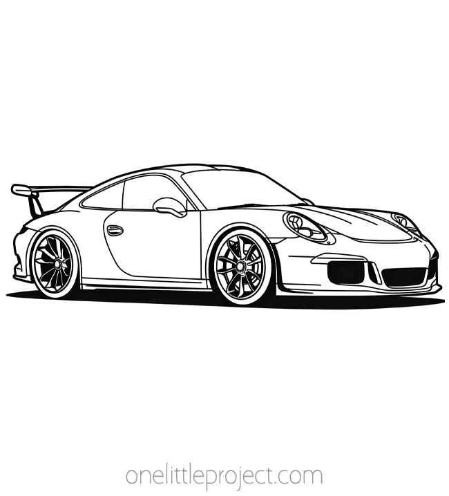 Car Coloring Pages - Porsche