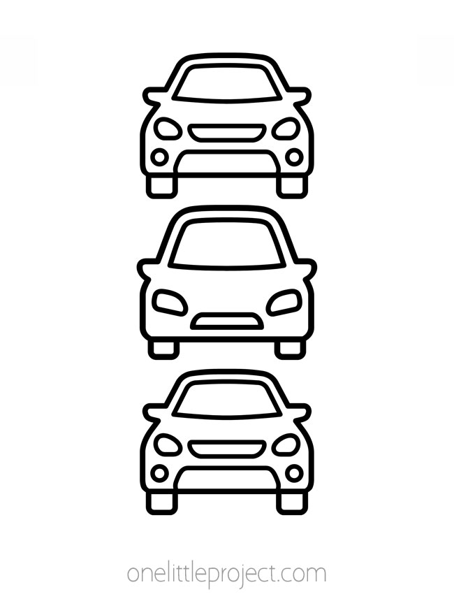 Cars Coloring Pages - Car fronts