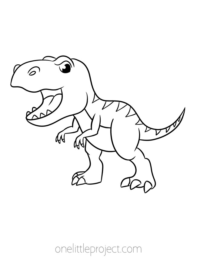 Coloring Pages for Boys - T-rex dinosaur