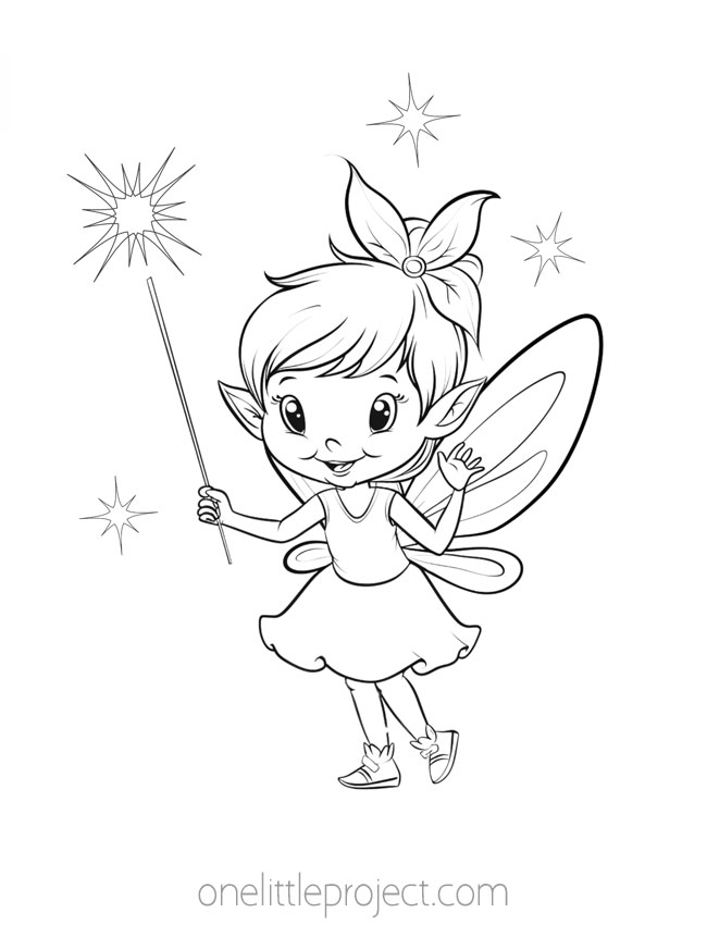 Fairy Coloring Sheets