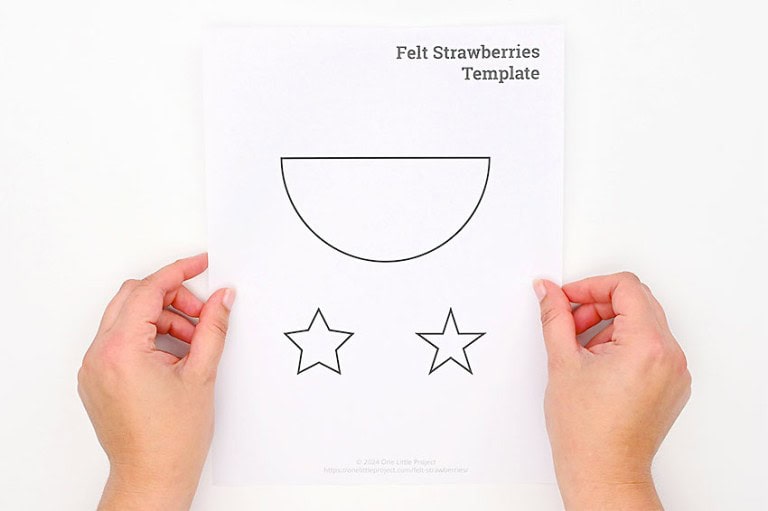 Felt Strawberry Pattern | How to Make Felt Strawberries