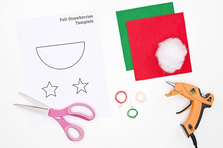 Felt Strawberry Pattern | How to Make Felt Strawberries