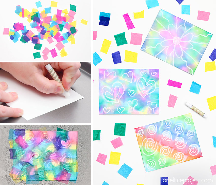 DIY tissue paper art