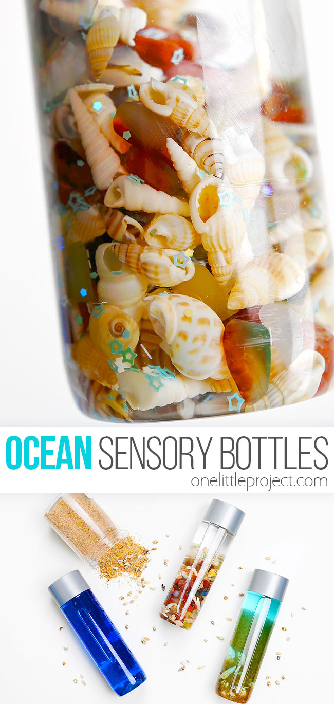 DIY ocean in a bottle sensory activity