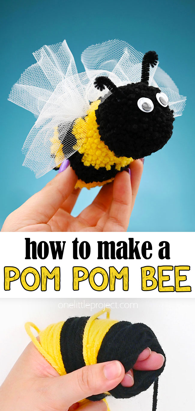 Easy DIY pom pom bees