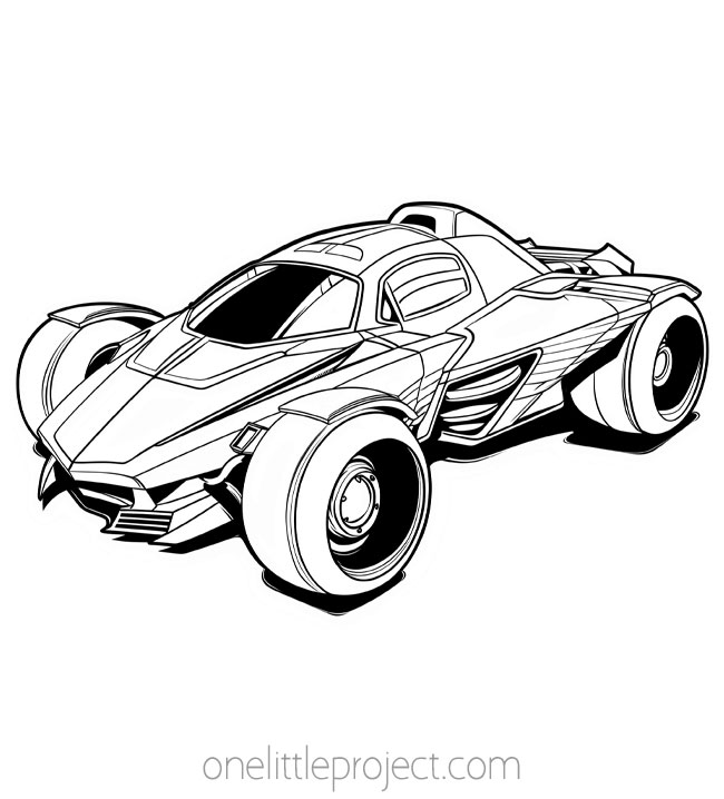 Race Car Coloring Page - Futuristic car