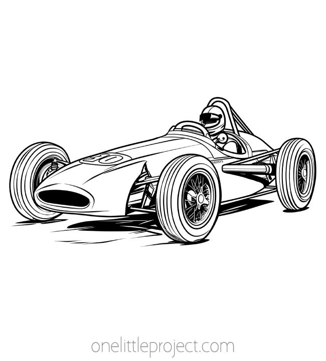Race Car Coloring Page - Race car