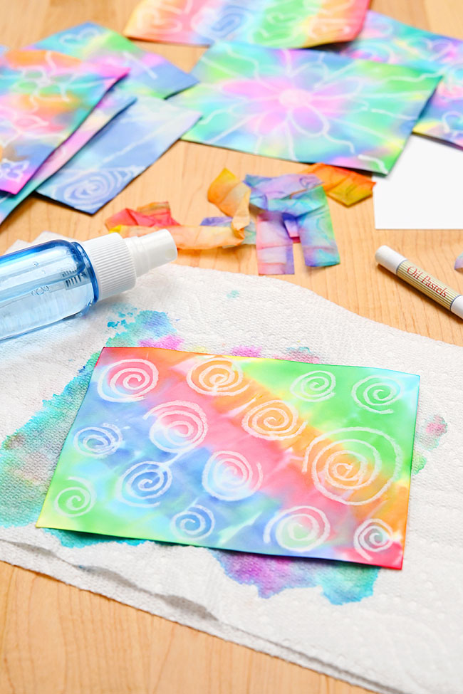 Fun, easy, and colourful tissue paper painting