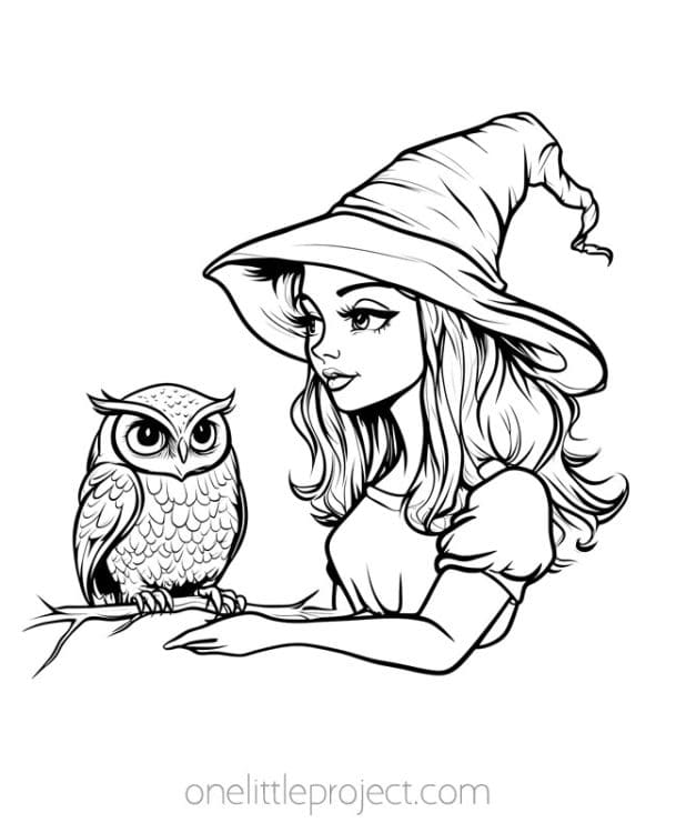 Witch Coloring Pages | Free, Printable Witch Coloring Sheets