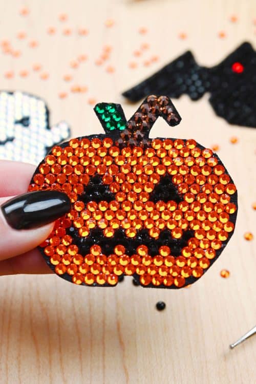 DIY Halloween Rhinestone Patches | Cute Halloween Rhinestones