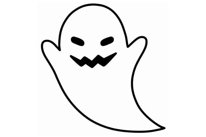 Ghost Outline Free Printable Ghost Template