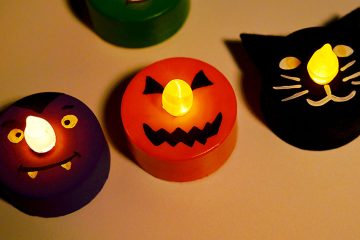 Halloween Tea Lights | Painted Halloween Tealight Candles