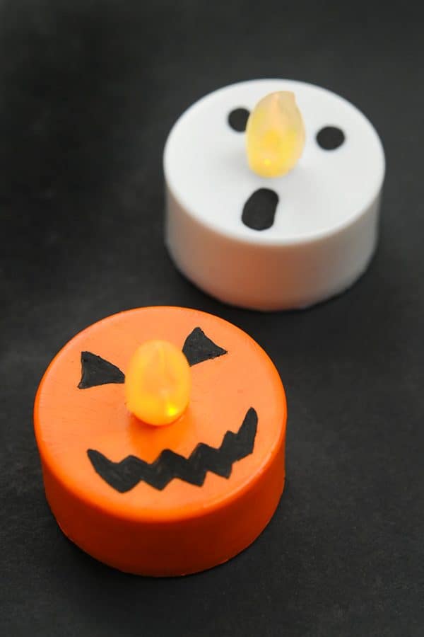 Halloween Tea Lights | Painted Halloween Tealight Candles