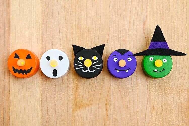 Halloween Tea Lights | Painted Halloween Tealight Candles