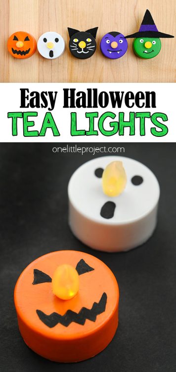 Halloween Tea Lights | Painted Halloween Tealight Candles