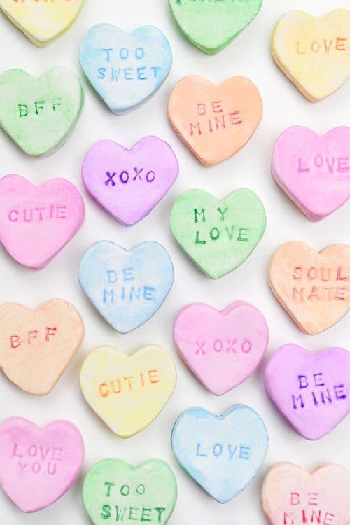 Valentine's Day Crafts - Clay Conversation Hearts Valentine's Day Crafts - Clay Conversation Hearts
