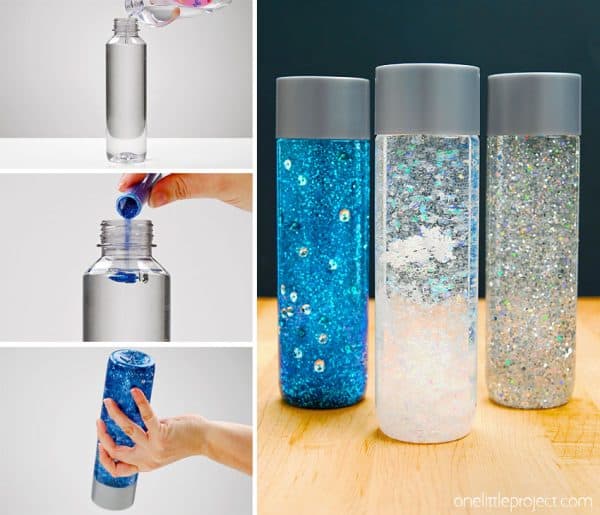 Winter Sensory Bottles | Easy DIY Sensory Bottles for Winter