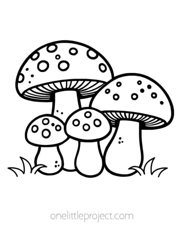 Mushroom Coloring Pages | Printable Mushroom Coloring Sheets
