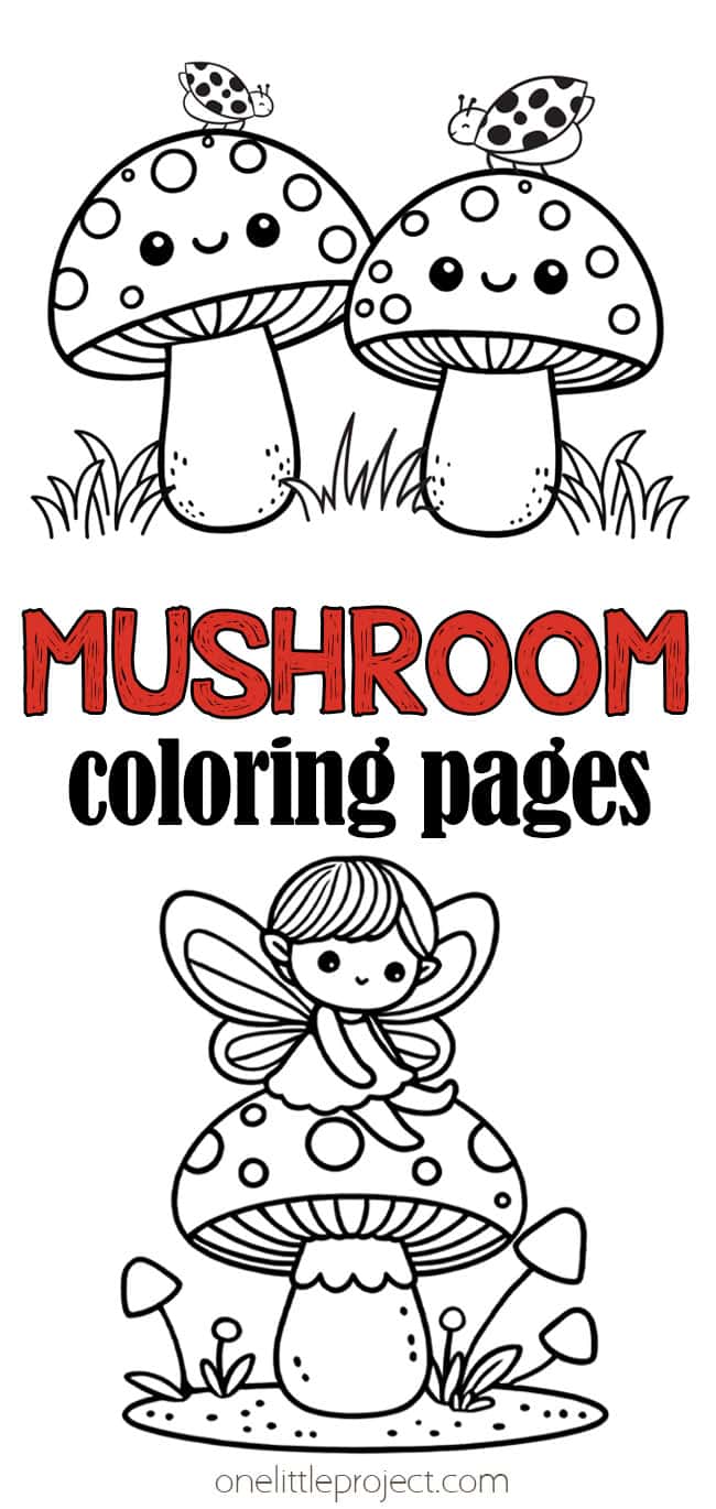 Mushroom Coloring Pages | Printable Mushroom Coloring Sheets
