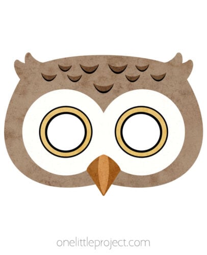 Free Printable Owl Mask | Paper Owl Mask Craft