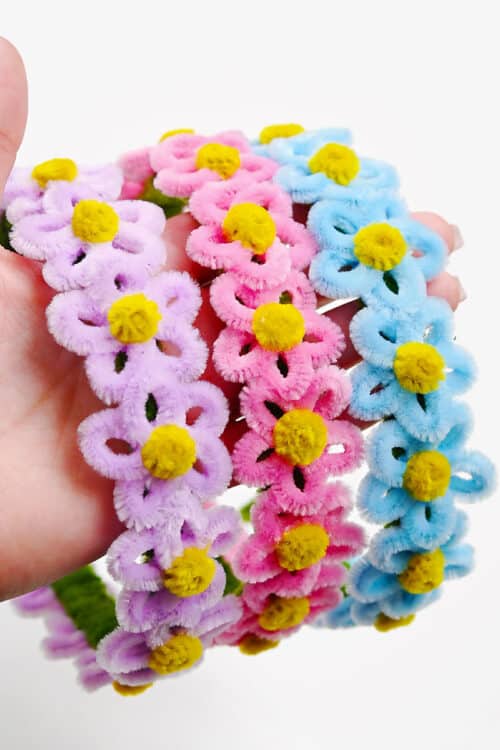 Pipe Cleaner Flower Headband Cute and Easy DIY Hair Bands!