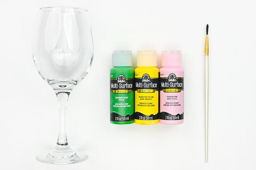 Wine Glass Painting - Easy DIY Painted Glasses with Floral Design