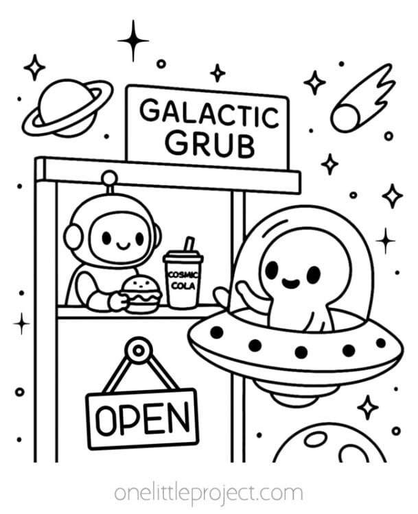 Space Coloring Pages - Free Printable Space Coloring Sheets