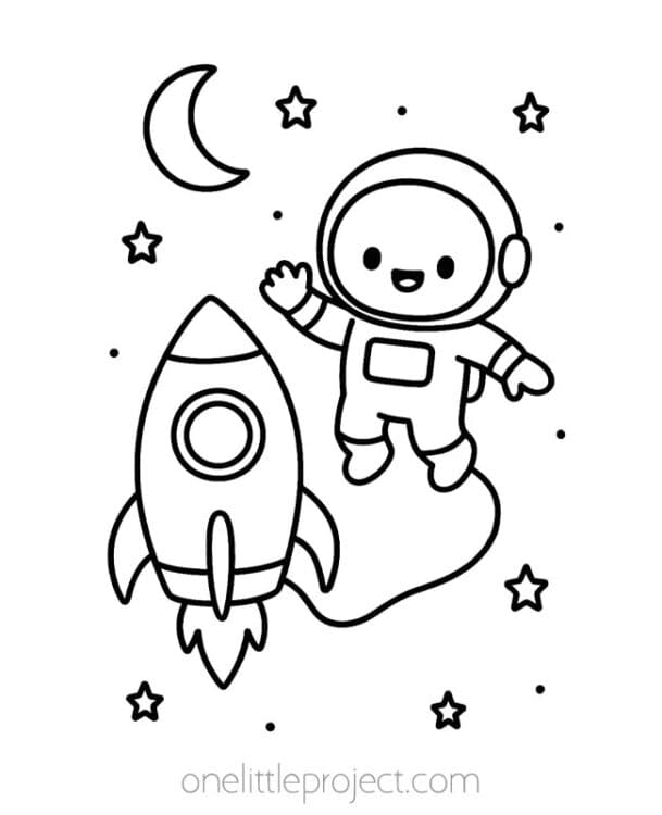 Space Coloring Pages - Free Printable Space Coloring Sheets
