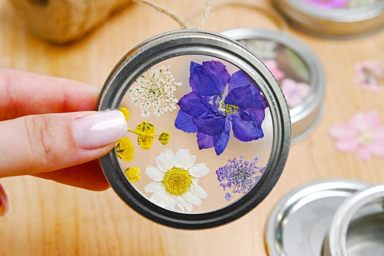 Mason Jar Ring Flower Craft