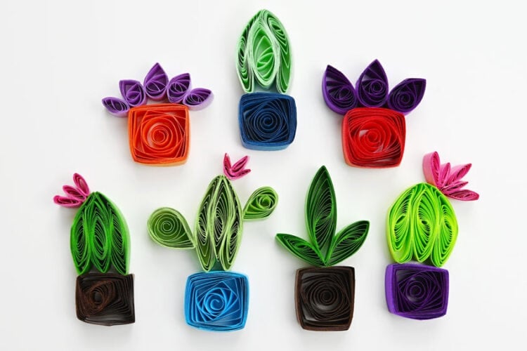 Cactus Paper Quilling Idea