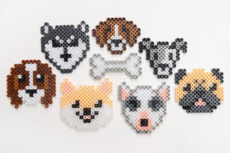 Perler Bead Dog - Free Printable Fuse Bead Dog Patterns