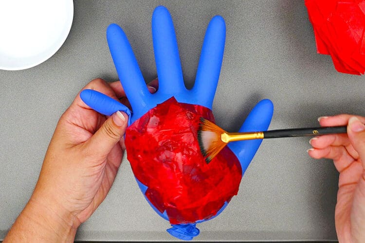 DIY Paper Mache Hand - Easy Halloween Craft That Glows!