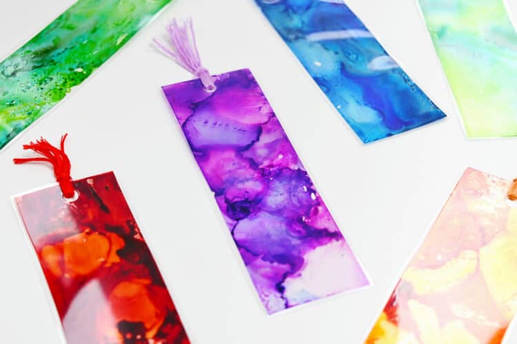 Colorful Alcohol Ink Bookmarks