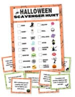 Halloween Scavenger Hunt for Kids - Free Printable Games