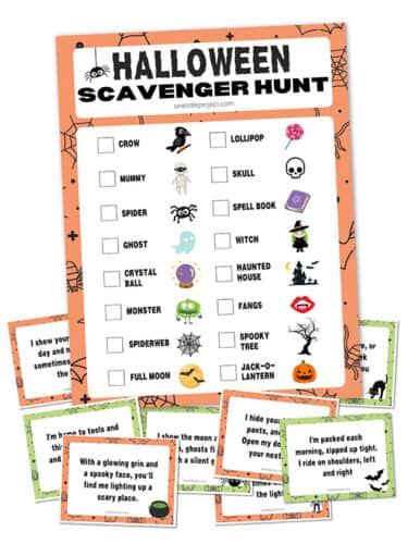 Halloween Scavenger Hunt for Kids - Free Printable Games