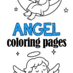 Printable coloring pages of angels
