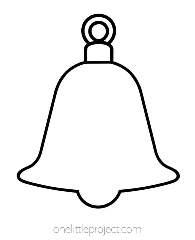 Bell Ornament Outline Blank bell ornament outline