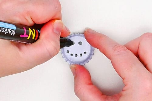 Bottle Cap Snowman