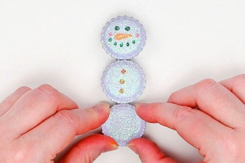 Bottle Cap Snowman